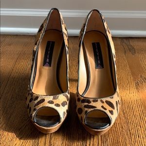 cheetah print peek toe heels
